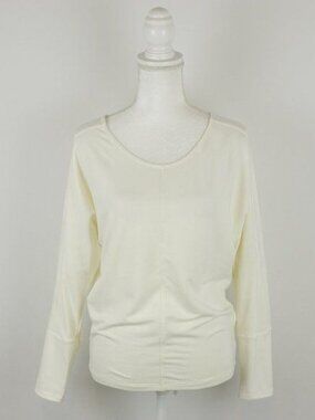 Roadrunner Sports Women's Small Cream Scoop Neck Dolman Sleeve Knit Blouse